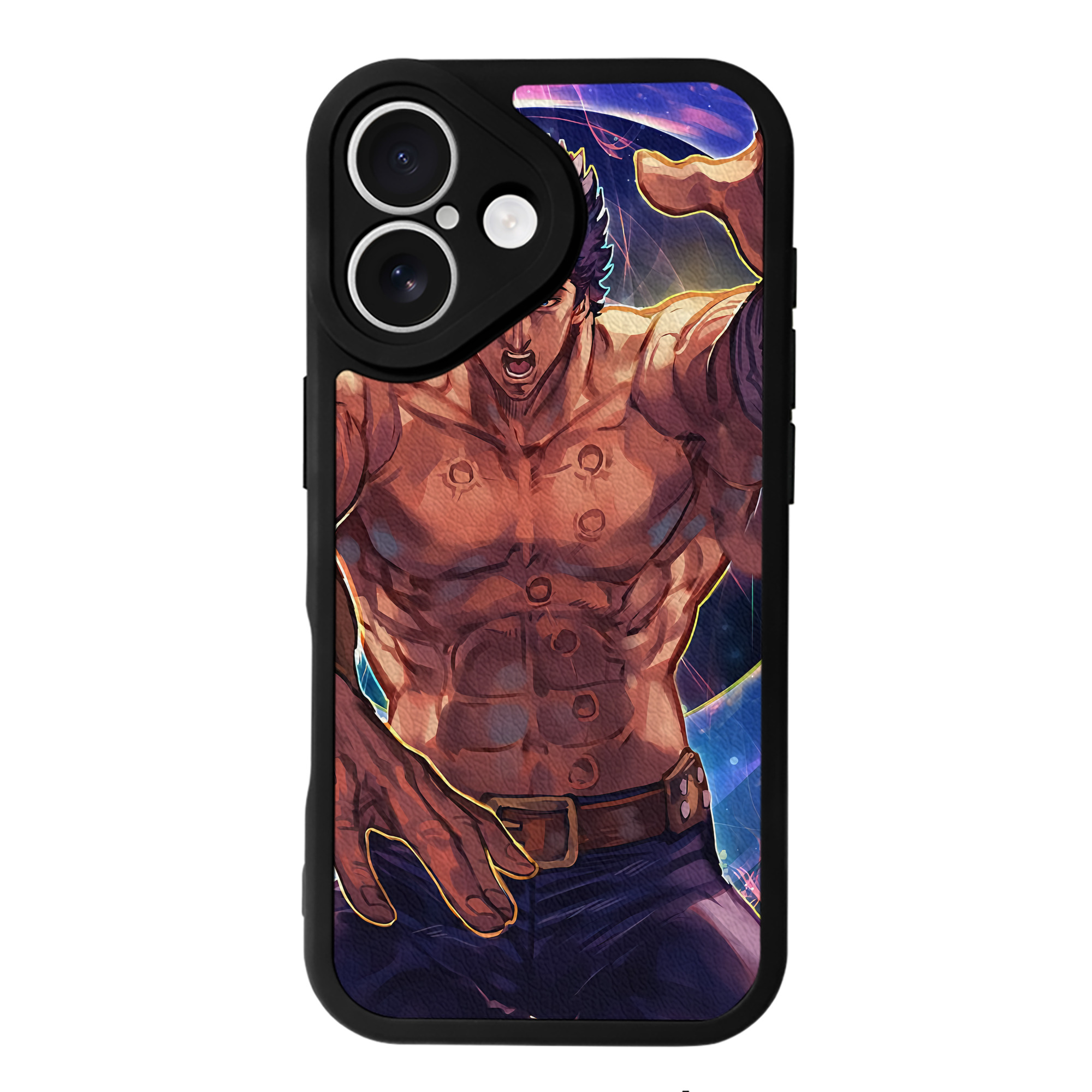 （画像用） 北斗の拳 Fist of the North Star 【iPhone 16シリーズ対応】シリコンスマホケース（レザー調） 材質：シリコン